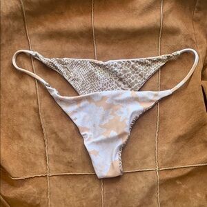 ACACIA Fins floral string bikini bottom size L